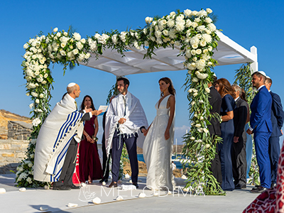 American-Slovakian & English-Israeli Jewish wedding in Paros island