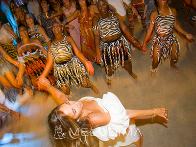 African show in VIP Egyptian-Saudi Arabian wedding in Mykonos